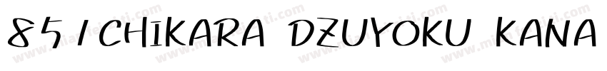851CHIKARA DZUYOKU KANA B字体转换